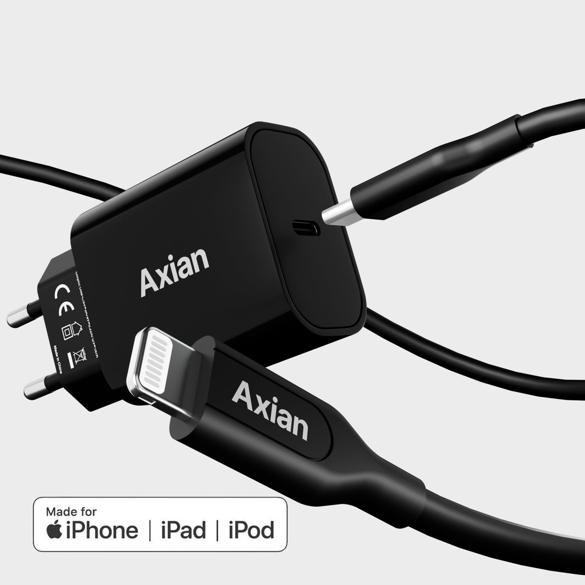 Axian Charger iPhone MFi USB C to Lightning 20W (Bundle) - Axian